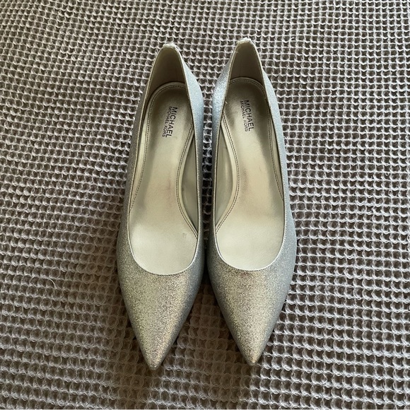Michael Michael Kors Kitten Pump heel Silver Glitter - Picture 2 of 9